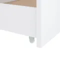 Cadre de lit avec tiroirs Blanc Bois de pin massif 90x200 cm
