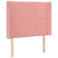 Tête de lit à LED Rose 103x16x118/128 cm Velours