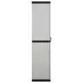 Armoire de rangement de jardin 3 étagères Gris/noir 68x40x168cm