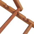 Chaise pliable de plage Tissu et cadre en bois Bleu