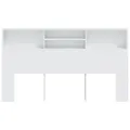 Armoire de tête de lit Blanc 180x19x103,5 cm
