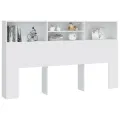 Armoire de tête de lit Blanc 180x19x103,5 cm