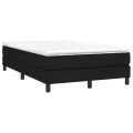 cadre de lit avec matelas Noir 120x200 cm Tissu