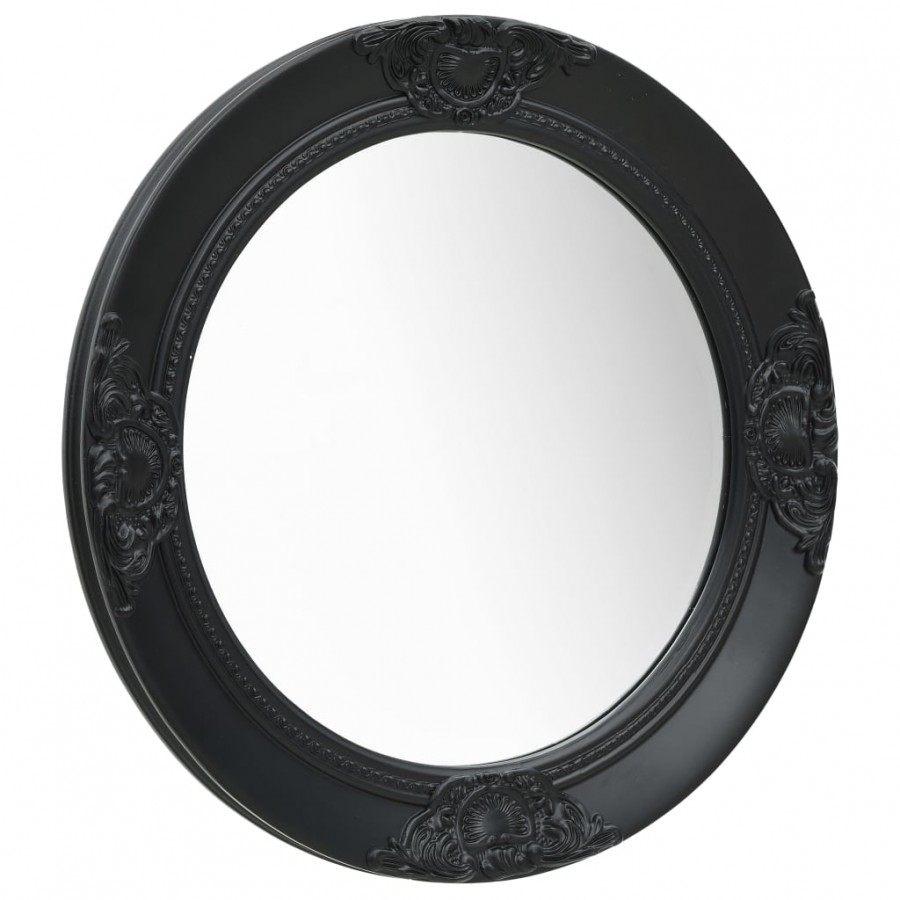 Miroir mural style baroque 50 cm noir