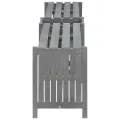 Banc d'angle de jardin et jardinière 117 cm Bois d'acacia Gris