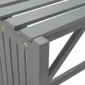 Banc d'angle de jardin et jardinière 117 cm Bois d'acacia Gris