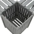 Banc d'angle de jardin et jardinière 117 cm Bois d'acacia Gris