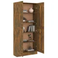 Armoire à livres Chêne fumé 82,5x30,5x185,5cm Bois d'ingénierie