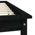 Cadre de lit Noir 160x200 cm Bois de pin massif
