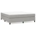 cadre de lit Gris clair 160x200 cm Tissu