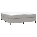 cadre de lit Gris clair 160x200 cm Tissu