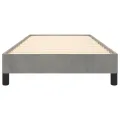 Cadre de lit Gris clair 90x200 cm Velours