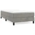 cadre de lit Gris clair 90x200 cm Velours