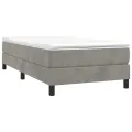 cadre de lit Gris clair 90x200 cm Velours