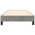 cadre de lit Gris clair 90x200 cm Velours