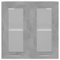 Armoire en verre suspendue Gris béton 60x31x60 cm Aggloméré