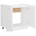 Armoire de plancher évier Blanc brillant 80x46x81,5cm Aggloméré