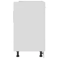 Armoire de plancher évier Blanc brillant 80x46x81,5cm Aggloméré