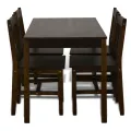 Table de salle à manger avec 4 chaises Marron