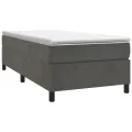 cadre de lit Gris foncé 90x200 cm Velours