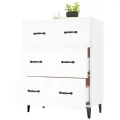 Buffet blanc 69,5x34x90 cm bois d'ingénierie