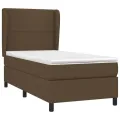cadre de lit avec matelas Marron foncé 90x190 cm