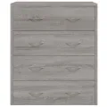 Buffet avec 4 tiroirs 60x30,5x71 cm Sonoma gris