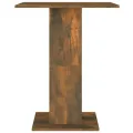 Table de bistro Chêne fumé 60x60x75 cm Bois d'ingénierie