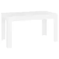 Table à manger Blanc 140x74,5x76 cm Bois d'ingénierie