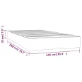 Matelas de lit à ressorts ensachés Vert 100x200x20 cm Tissu