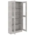Armoire à vitrine Gris béton 82,5x30,5x185,5 cm Aggloméré