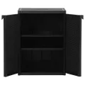 Armoire de rangement de jardin Noir 65x45x88 cm PP Rotin