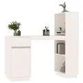 Bureau Blanc 110x53x117 cm Bois massif de pin
