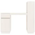 Bureau Blanc 110x53x117 cm Bois massif de pin