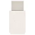 Bureau Blanc 110x53x117 cm Bois massif de pin