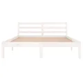 Cadre de lit Bois massif de pin 140x200 cm Blanc
