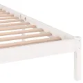 Cadre de lit Bois massif de pin 140x200 cm Blanc