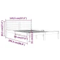 Cadre de lit Bois massif de pin 140x200 cm Blanc