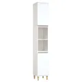 Armoire de salle de bain blanc 30x30x190 cm bois d'ingénierie