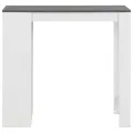 Table de bar avec étagère Blanc 110x50x103 cm