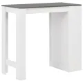 Table de bar avec étagère Blanc 110x50x103 cm