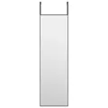 Miroir de porte Noir 30x100 cm Verre et aluminium