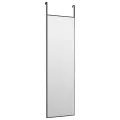 Miroir de porte Noir 30x100 cm Verre et aluminium
