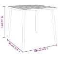Table de jardin anthracite 80x80x71 cm acier
