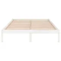 Cadre de lit Blanc Bois de pin massif 200x200 cm