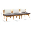 Lit de repos de jardin 200x65 cm Bois d'acacia solide