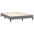 Cadre de lit Gris foncé 140x190 cm Tissu