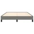 Cadre de lit Gris foncé 140x190 cm Tissu