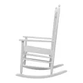 Chaise à bascule avec siège incurvé Blanc Bois