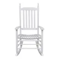 Chaise à bascule avec siège incurvé Blanc Bois